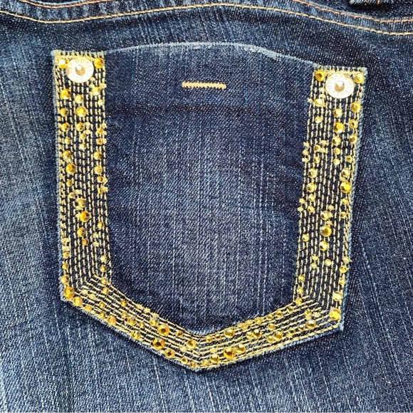 Guess Blue and Gold Straight Leg Jeans - Picture 5 of 13